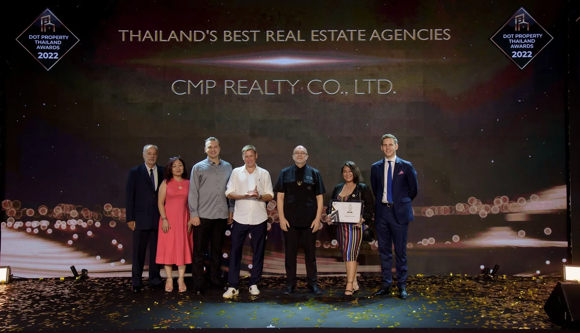 Команда CMP Realty на церемонии Dot Property Thailand Awards 2022