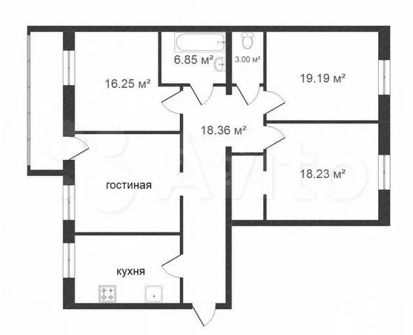 3-комнатная квартира 115 м² — Тюмень — фото 7