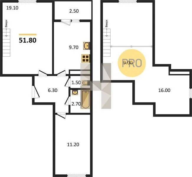 2-комнатная квартира 51 м² — Москва — фото 10