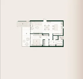 Luxury 1-room apartment 101.3 – 102.7